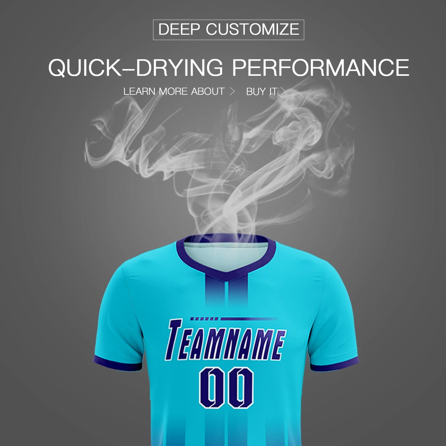 Custom Sky Blue Purple Vertical Training Uniform Soccer Sets Jersey