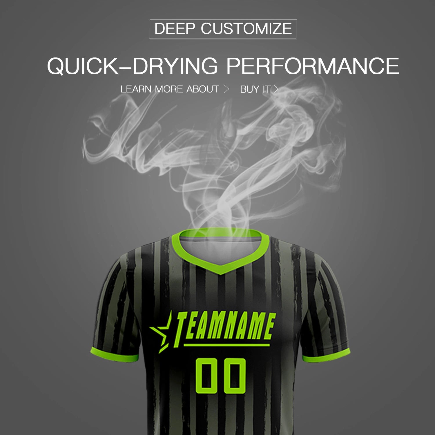 Custom Black Neon Green Breathable Soccer Sets Jersey