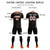 Custom Black Orange Breathable Soccer Sets Jersey