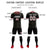 Custom Black Red Breathable Soccer Sets Jersey