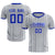 Custom Gray Royal Blue Breathable Soccer Sets Jersey