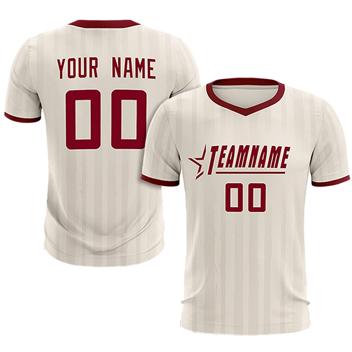 Custom Khaki Crimson Breathable Soccer Sets Jersey