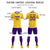 Custom Gold 01 Purple Breathable Soccer Sets Jersey