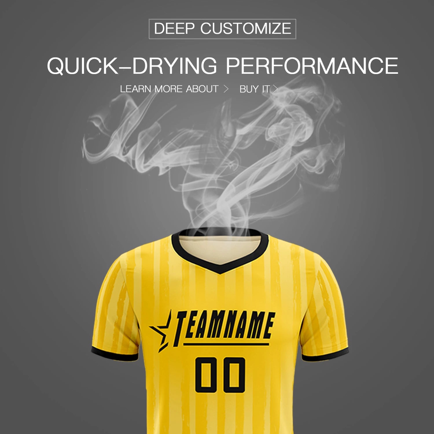 Custom Gold 01 Black Breathable Soccer Sets Jersey