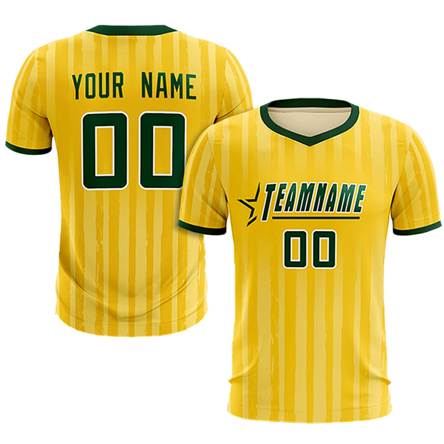 Custom Gold 01 Green Breathable Soccer Sets Jersey