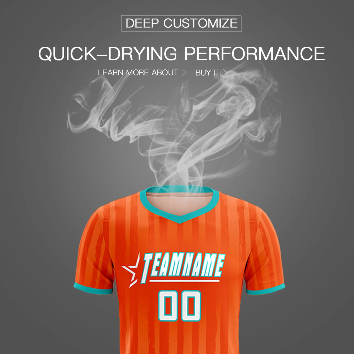 Custom Orange Bright Green Breathable Soccer Sets Jersey