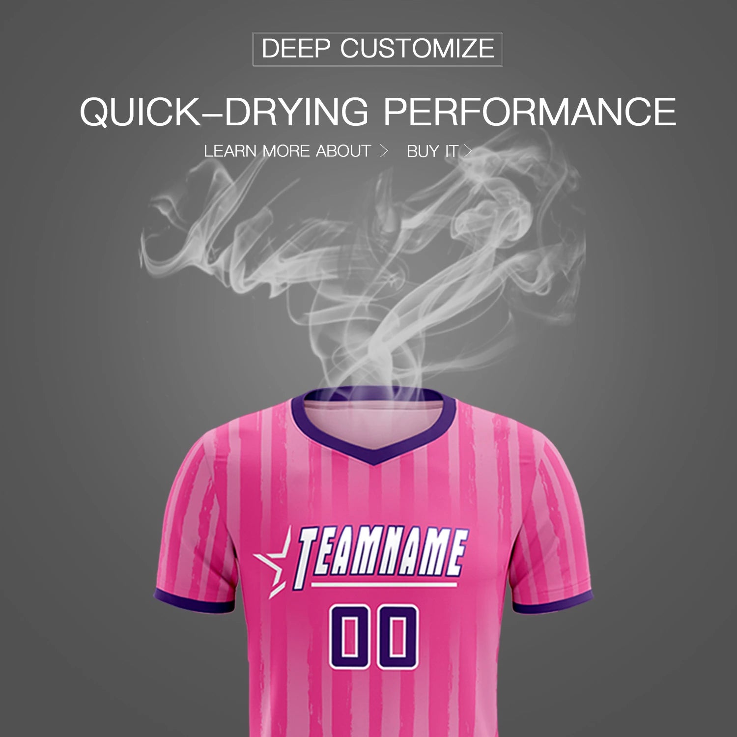Custom Pink Purple Breathable Soccer Sets Jersey