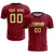 Custom Crimson Black Breathable Soccer Sets Jersey