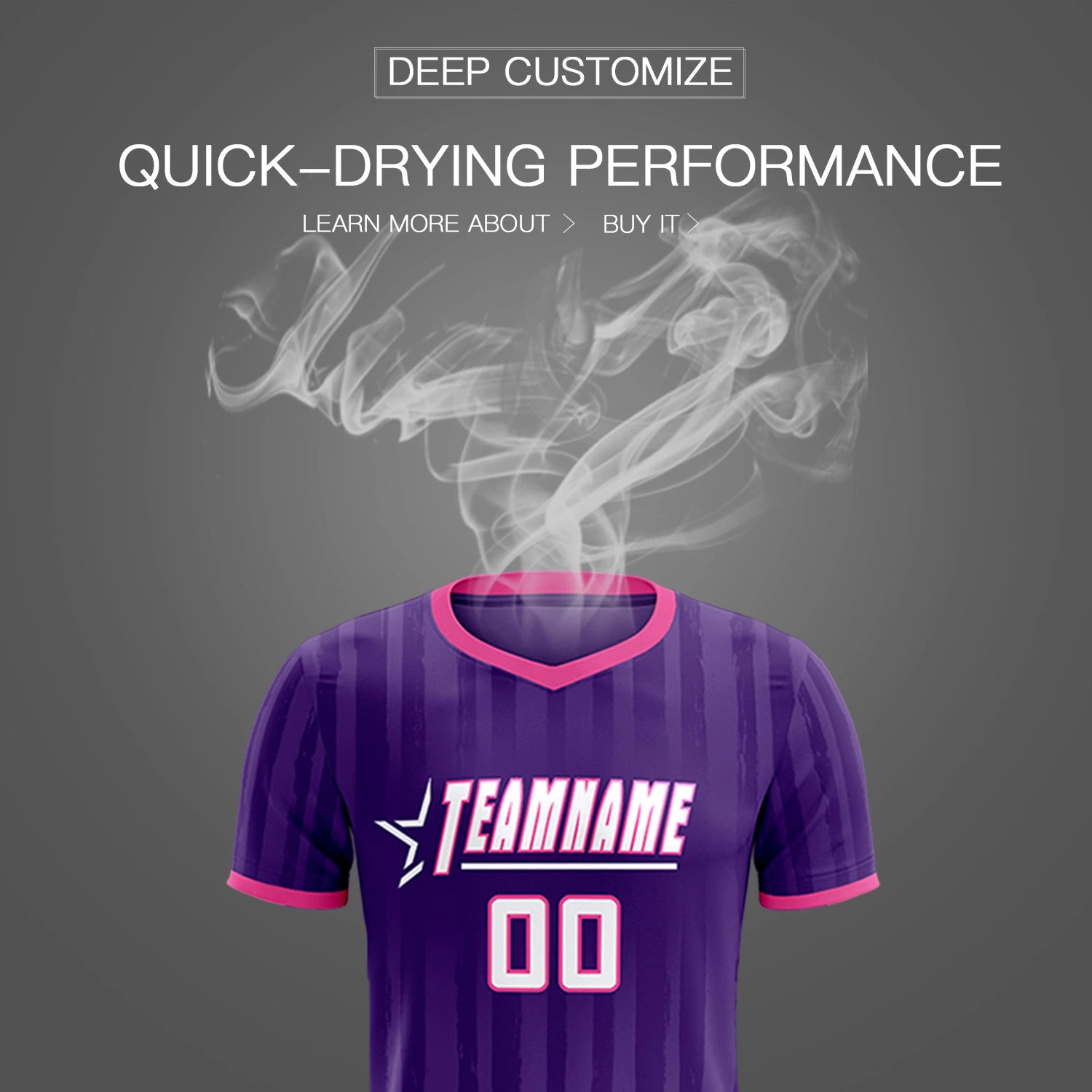 Custom Purple Pink Breathable Soccer Sets Jersey