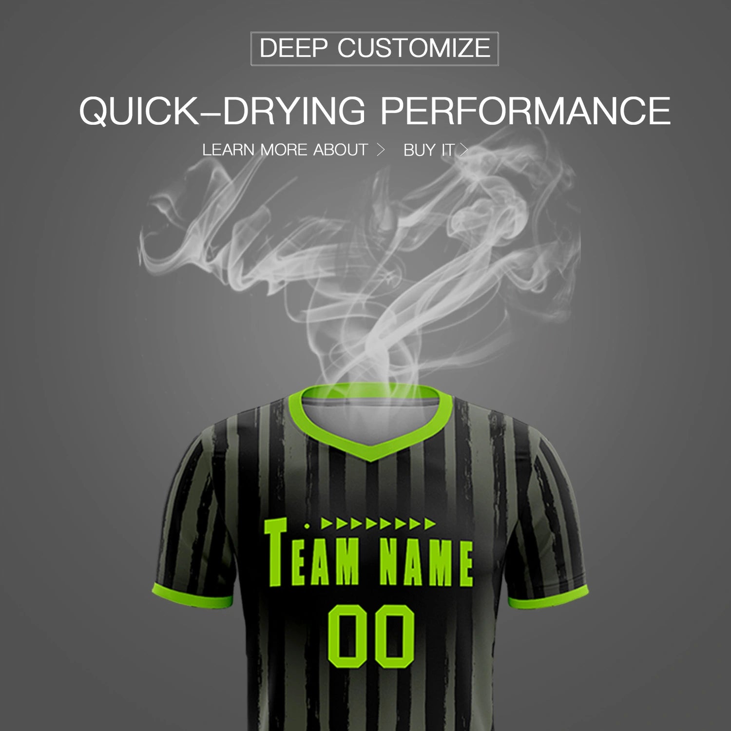 Custom Black Neon Green Breathable Soccer Sets Jersey