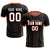 Custom Black Orange Breathable Soccer Sets Jersey