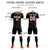 Custom Black Orange Breathable Soccer Sets Jersey