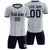 Custom Gray Navy Breathable Soccer Sets Jersey