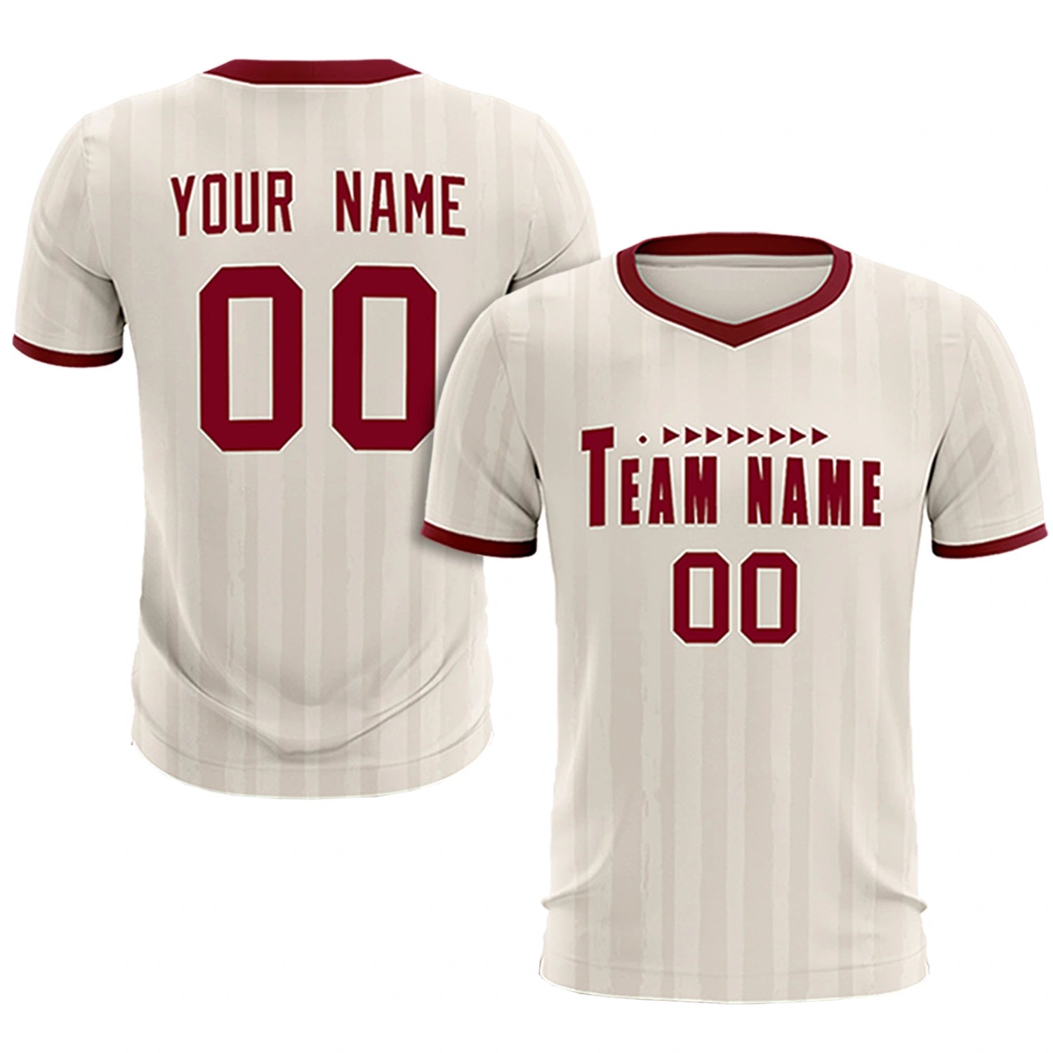 Custom Khaki Crimson Breathable Soccer Sets Jersey