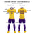 Custom Gold 01 Purple Breathable Soccer Sets Jersey