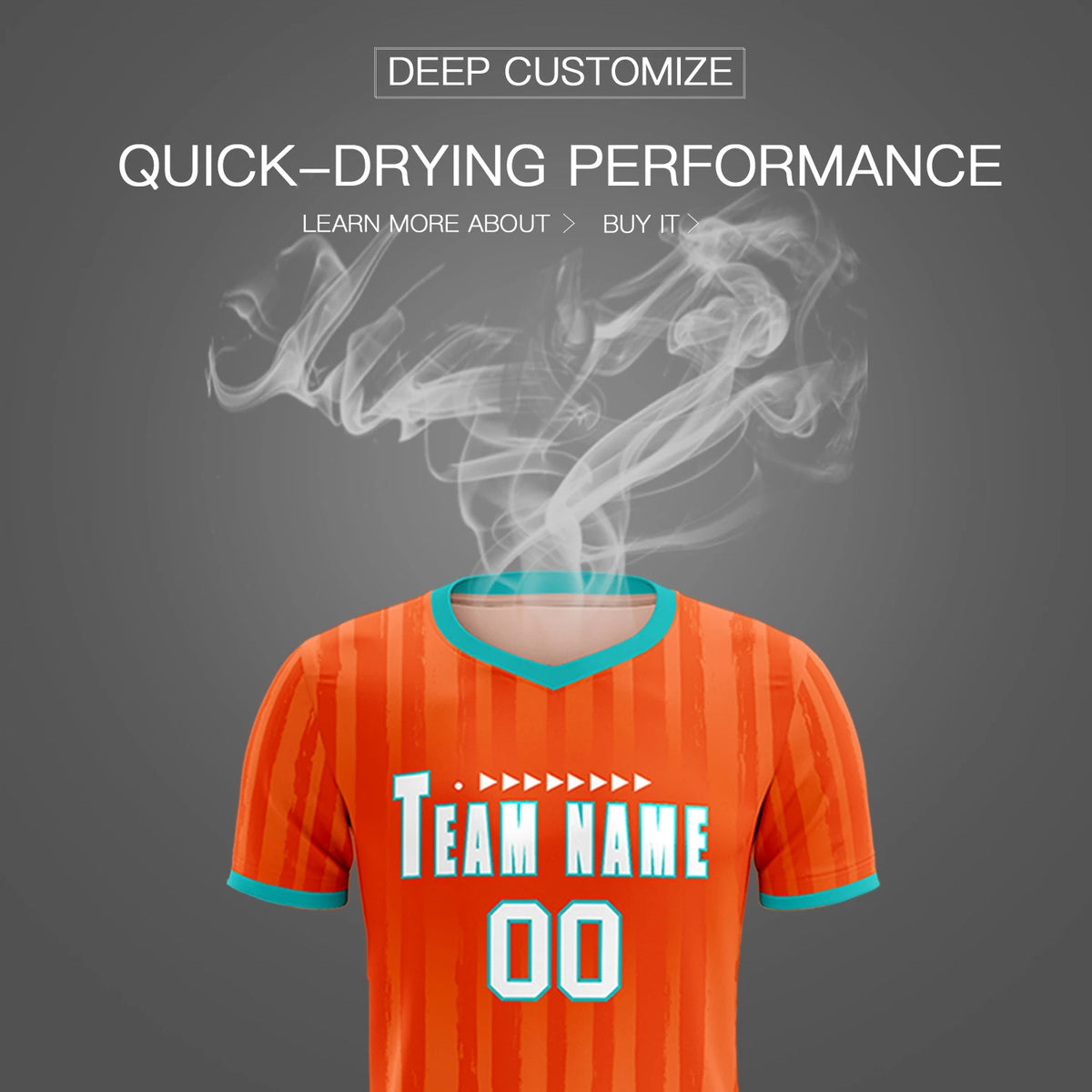 Custom Orange Bright Green Breathable Soccer Sets Jersey
