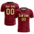 Custom Crimson Black Breathable Soccer Sets Jersey