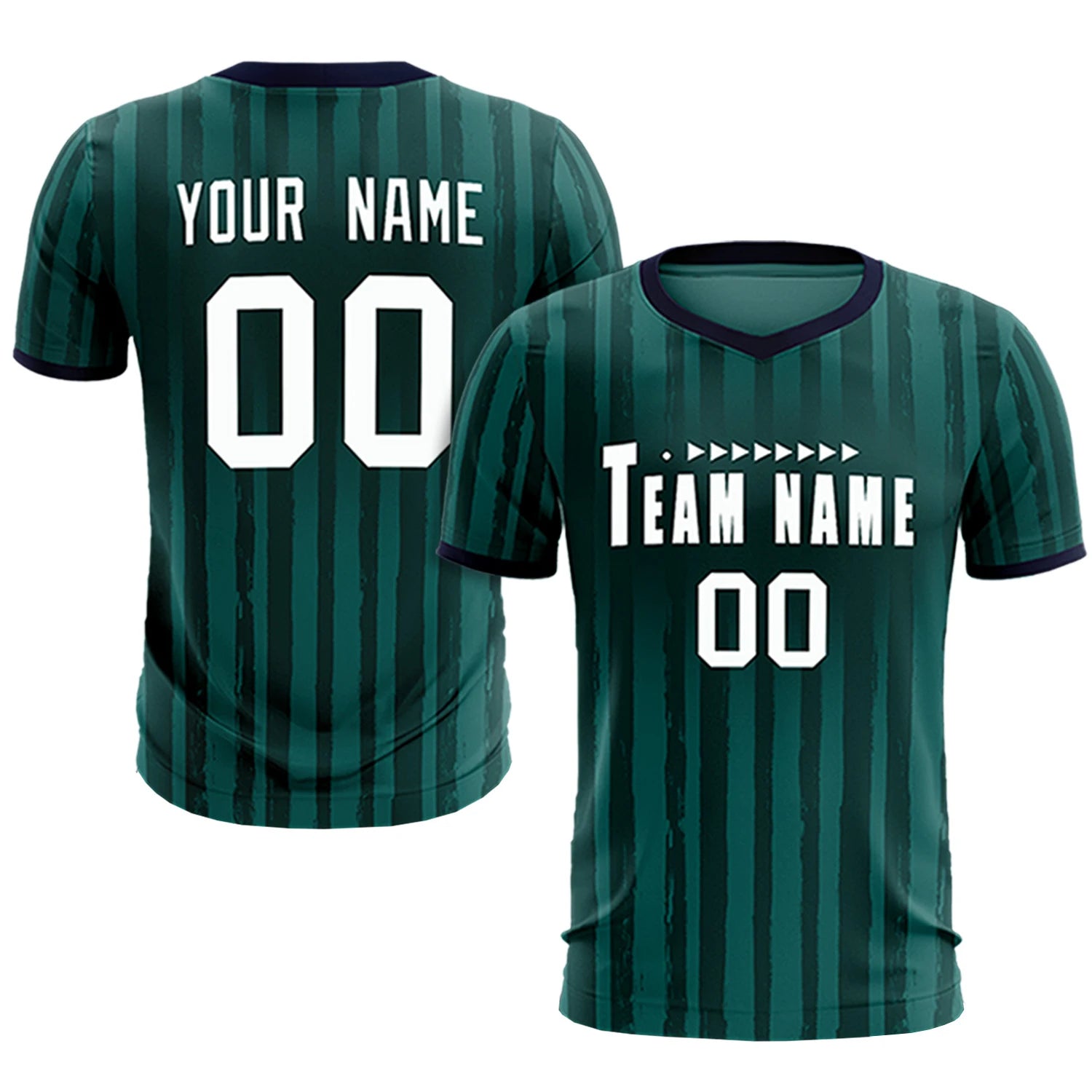 Custom Midnight Green Navy Breathable Soccer Sets Jersey