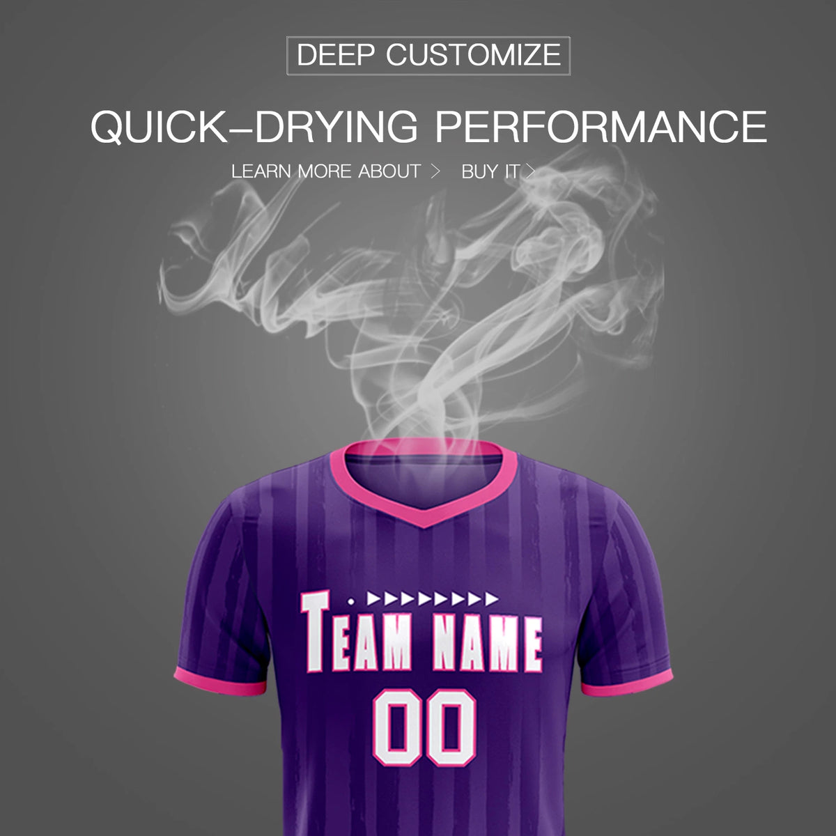 Custom Purple Pink Breathable Soccer Sets Jersey