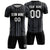 Custom Black Black Breathable Soccer Sets Jersey