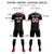 Custom Black Red Breathable Soccer Sets Jersey