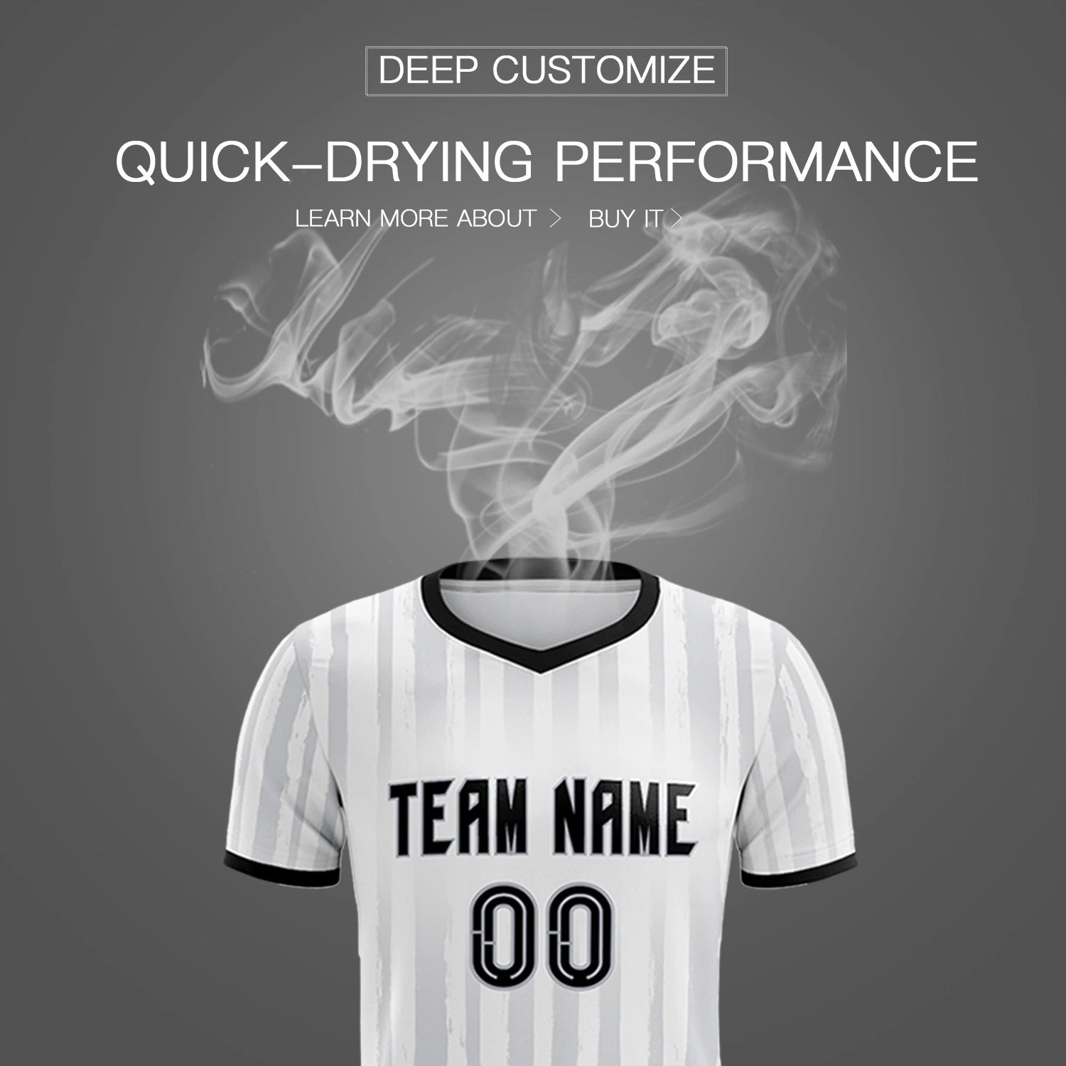 Custom White Black Breathable Soccer Sets Jersey