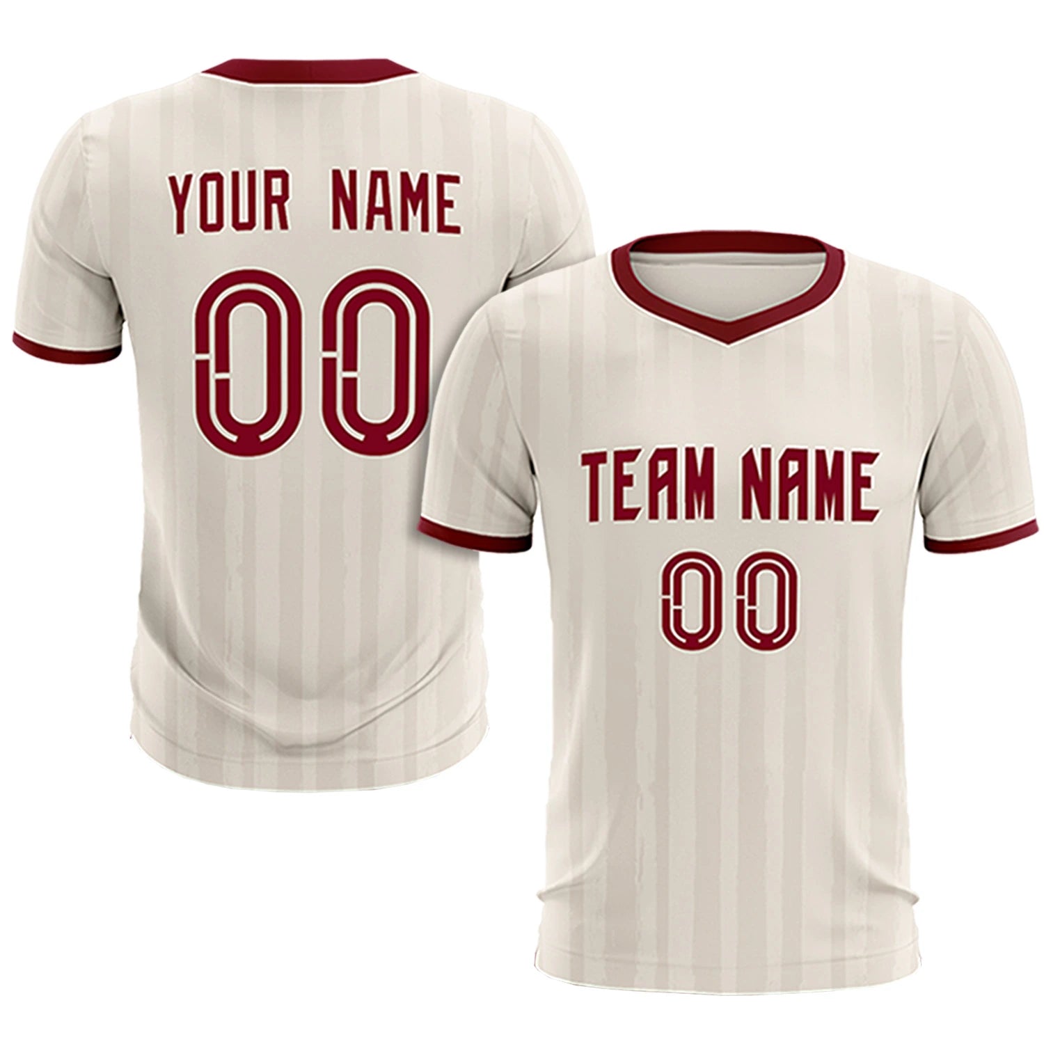 Custom Khaki Crimson Breathable Soccer Sets Jersey