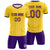 Custom Gold 01 Purple Breathable Soccer Sets Jersey