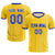 Custom Gold 01 Royal Blue Breathable Soccer Sets Jersey