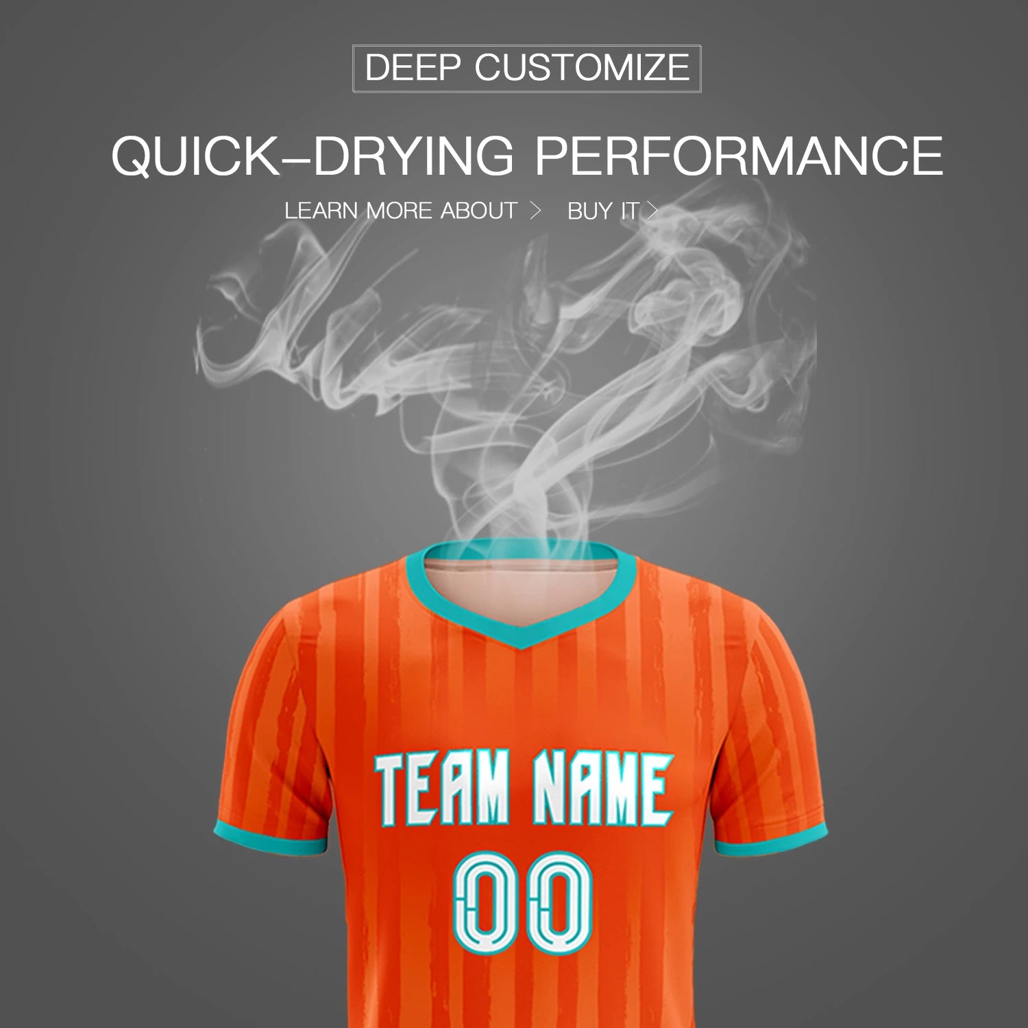 Custom Orange Bright Green Breathable Soccer Sets Jersey