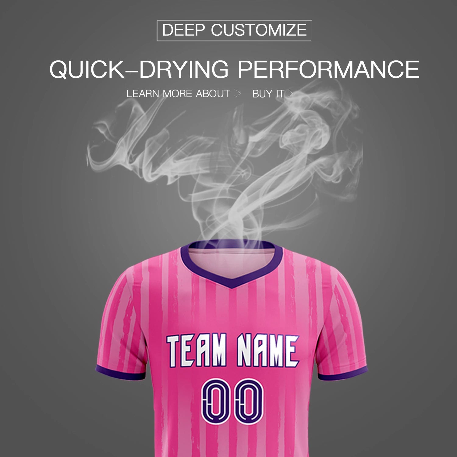 Custom Pink Purple Breathable Soccer Sets Jersey