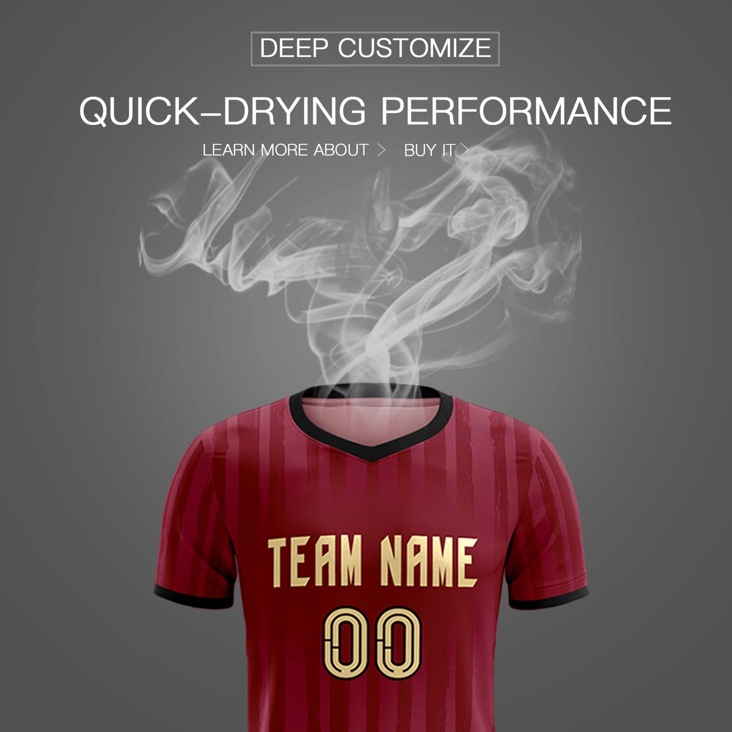 Custom Crimson Black Breathable Soccer Sets Jersey