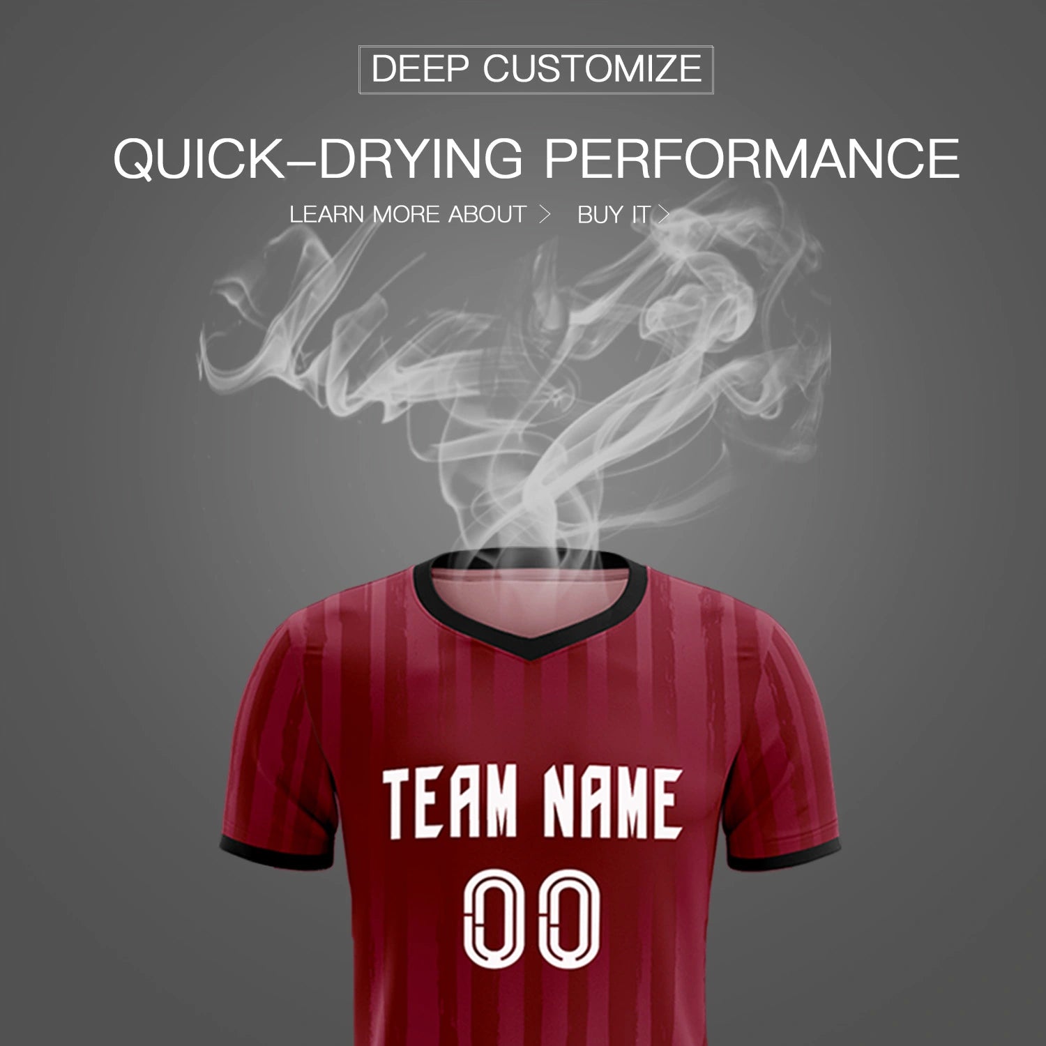 Custom Crimson Black Breathable Soccer Sets Jersey