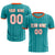 Custom Aqua Orange Breathable Soccer Sets Jersey