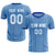 Custom Light Blue Royal Blue Breathable Soccer Sets Jersey