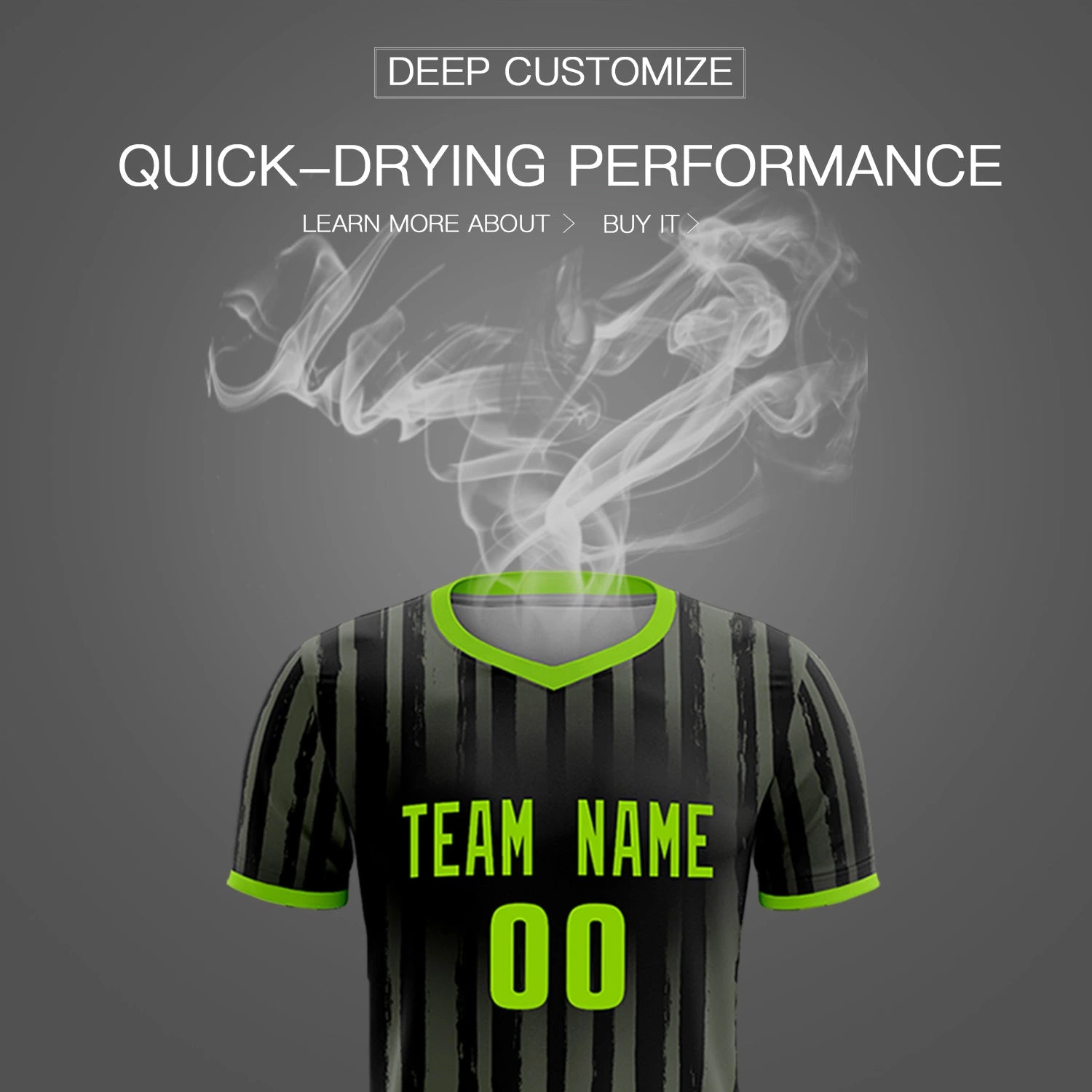 Custom Black Neon Green Breathable Soccer Sets Jersey