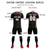 Custom Black Red Breathable Soccer Sets Jersey