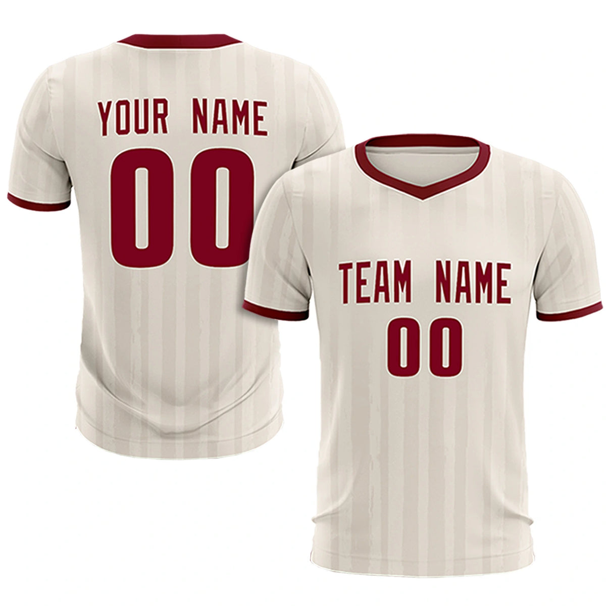 Custom Khaki Crimson Breathable Soccer Sets Jersey