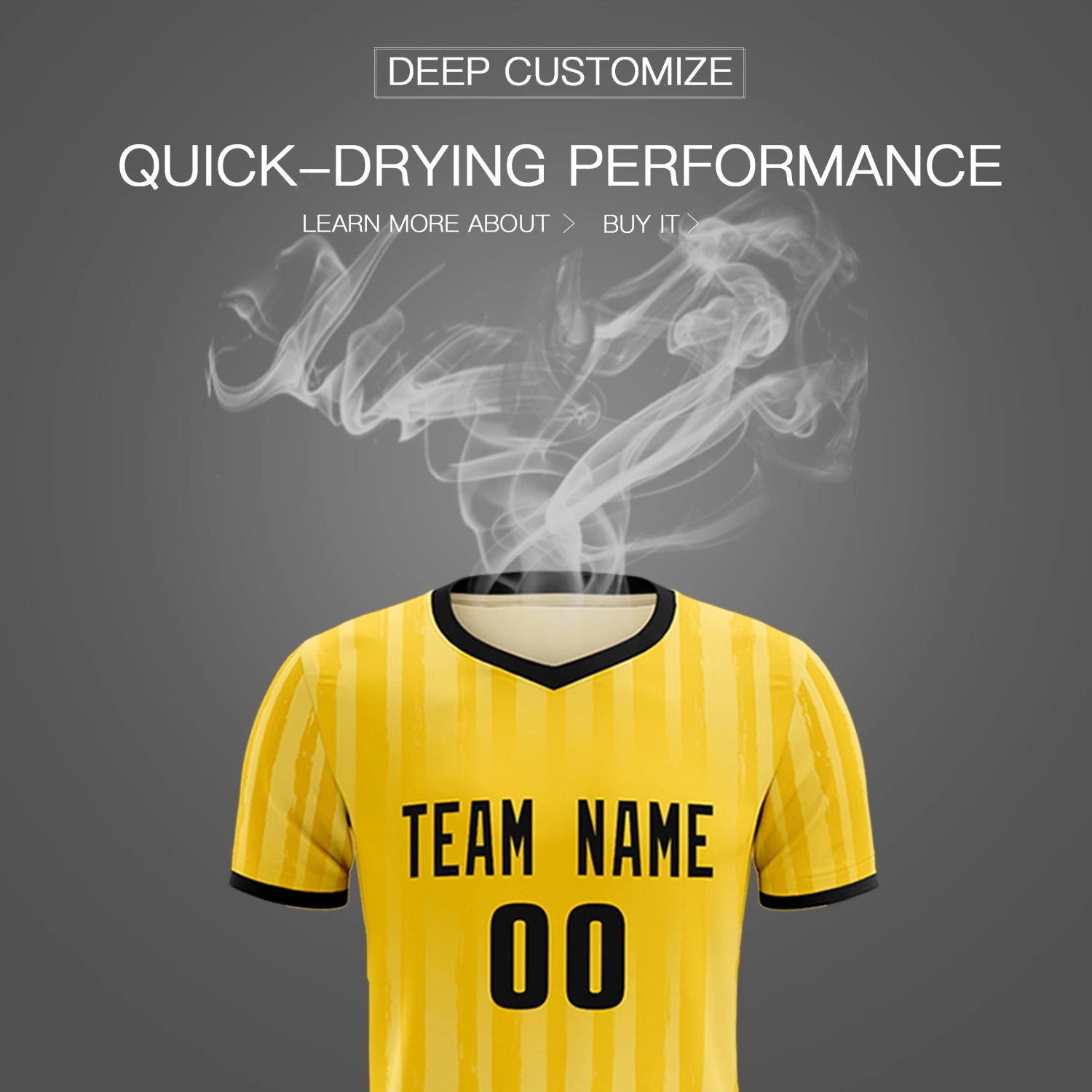 Custom Gold 01 Black Breathable Soccer Sets Jersey