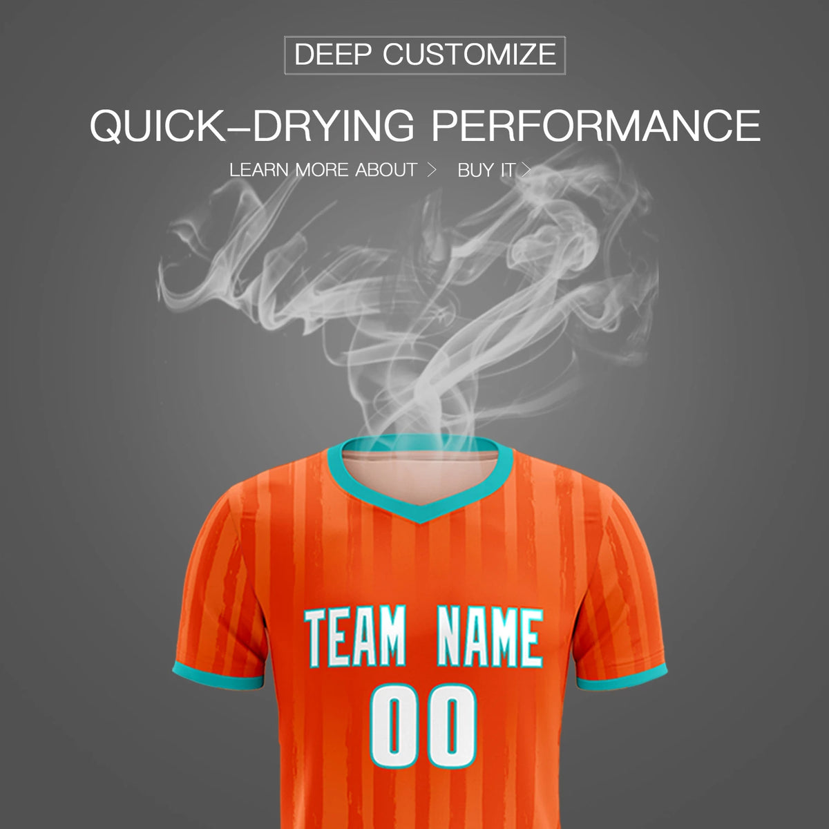 Custom Orange Bright Green Breathable Soccer Sets Jersey
