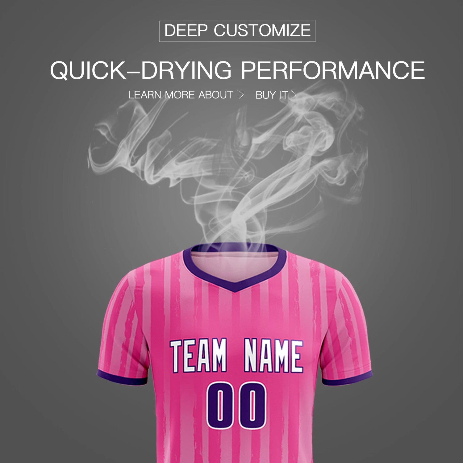 Custom Pink Purple Breathable Soccer Sets Jersey