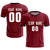 Custom Crimson Black Breathable Soccer Sets Jersey