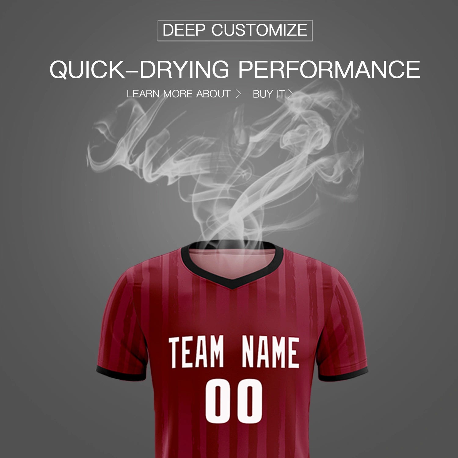 Custom Crimson Black Breathable Soccer Sets Jersey