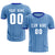 Custom Light Blue Royal Blue Breathable Soccer Sets Jersey