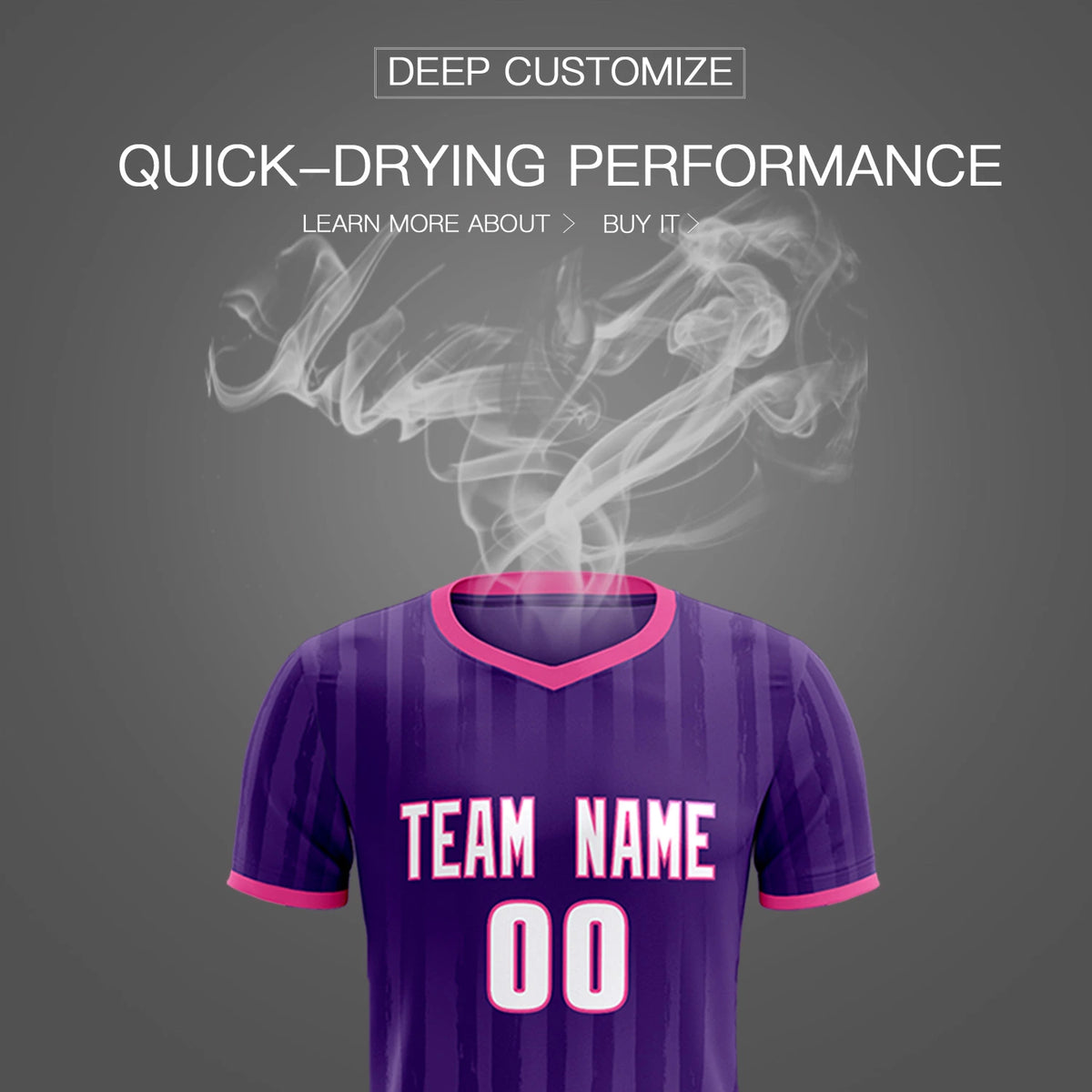 Custom Purple Pink Breathable Soccer Sets Jersey