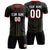 Custom Black Red Breathable Soccer Sets Jersey