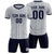 Custom Gray Navy Breathable Soccer Sets Jersey