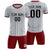 Custom Gray Crimson Breathable Soccer Sets Jersey