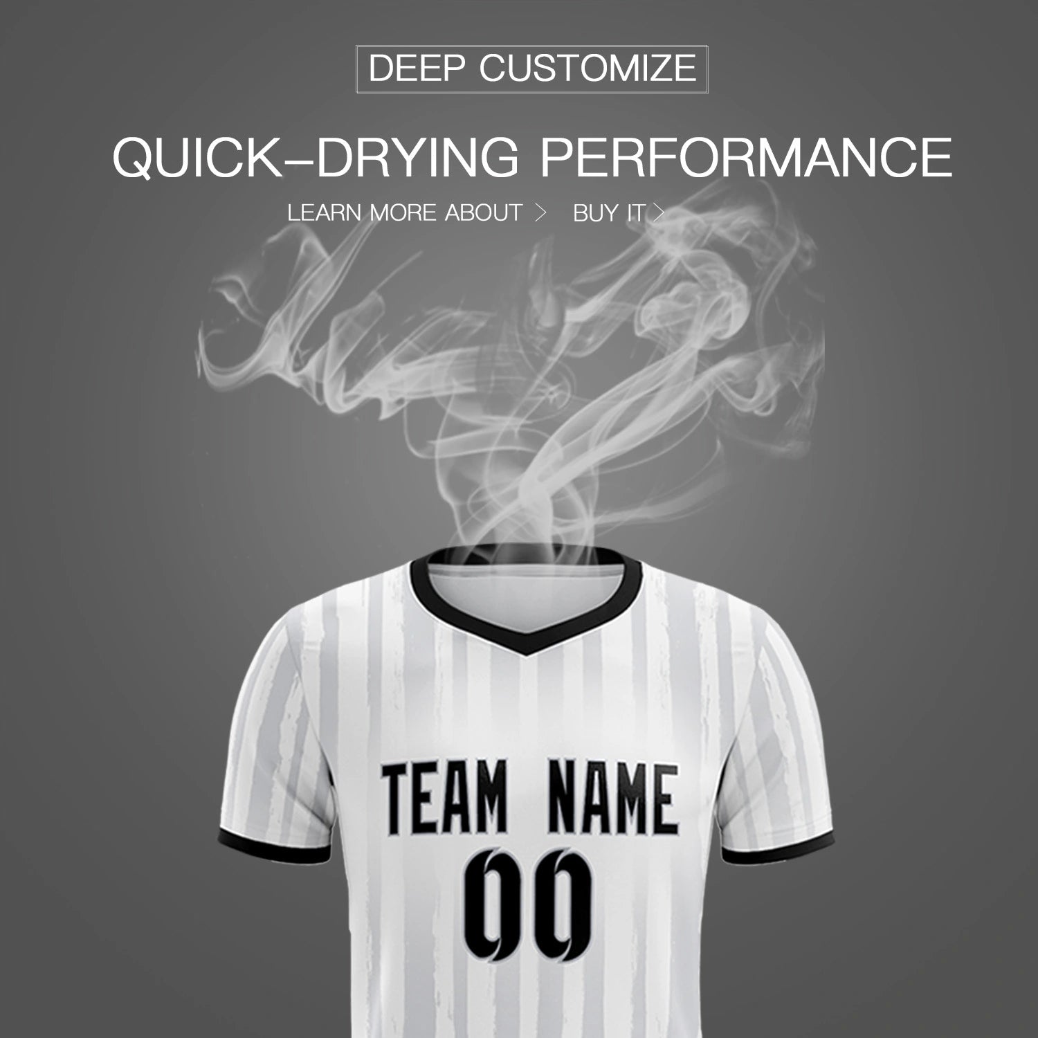 Custom White Black Breathable Soccer Sets Jersey