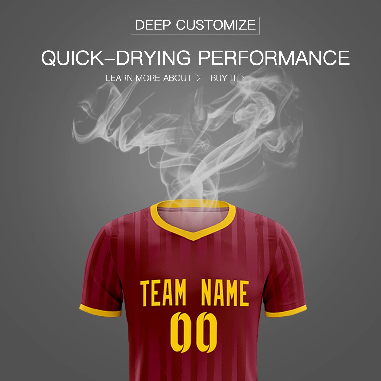 Custom Crimson Gold 01 Breathable Soccer Sets Jersey